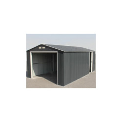 Garage en métal anthracite 19,95m²  H.2,60m DURAMAX