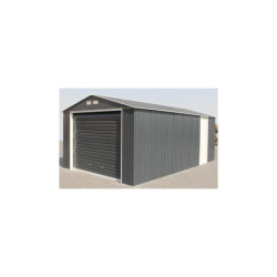 Garage en métal anthracite 19,95m²  H.2,60m DURAMAX