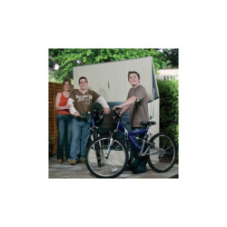 Abri vélos en métal 1750L crème 1,74m² Trimetals