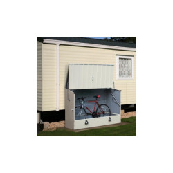 Abri vélos en métal 1750L crème 1,74m² Trimetals