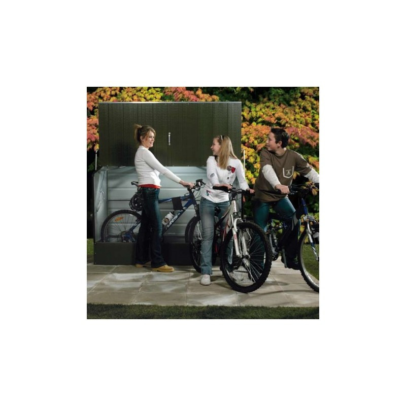 Abri à vélos en métal vert 1750L - 1,74m² TRIMETALS