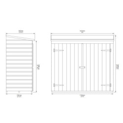 Coffre abri multifonctions en bois 2000L Rowlinson
