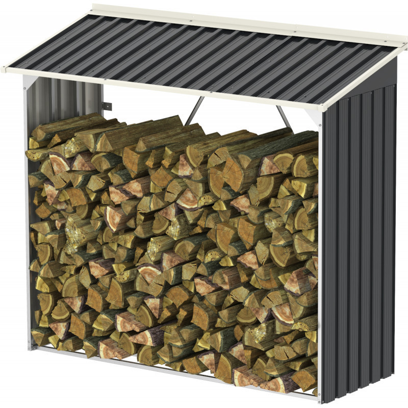 Abri buches en métal anthracite Woodstore 1,10m² Duramax