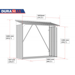 Abri buches en métal anthracite Woodstore 1,10m² Duramax