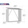 Abri buches en métal anthracite Woodstore 1,10m² Duramax