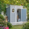 Abri de jardin en résine 2,06m² monopente + plancher Keter