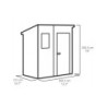 Abri de jardin en résine 2,06m² monopente + plancher Keter