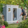 Abri de jardin en résine 2,06m² monopente + plancher Keter