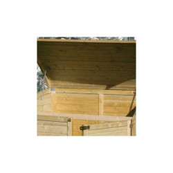 Coffre en bois traité autoclave teinté marron 1200L