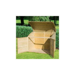 Coffre en bois traité autoclave teinté marron 1200L