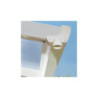 Toit de terrasse 300x300cm blanc et polycarbonate 8mm PATIO