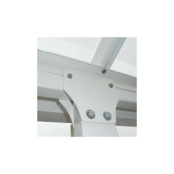Toit de terrasse 300x500cm blanc et polycarbonate 8mm PATIO