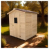 Abri de jardin en bois 2,56m² panneaux 16mm + plancher Habrita