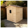 Abri de jardin en bois 2,56m² panneaux 16mm + plancher Habrita