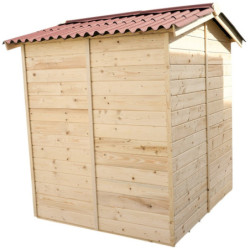 Abri de jardin en bois 2,56m² panneaux 16mm + plancher Habrita