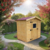 Abri de jardin en bois 2,56m² panneaux 16mm + plancher Habrita