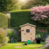 Abri de jardin en bois 2,56m² panneaux 16mm + plancher Habrita