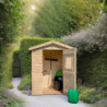 Abri de jardin en bois 2,56m² panneaux 16mm + plancher Habrita