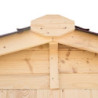 Abri de jardin en bois 2,56m² panneaux 16mm + plancher Habrita