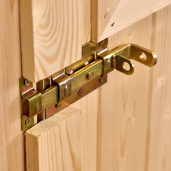 Abri de jardin en bois brut 3,7m² + bûcher 2,08m² + plancher