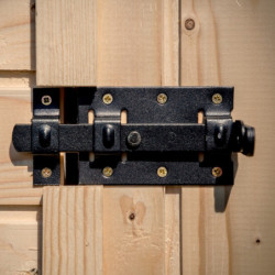 Abri en bois massif 16m² 28mm + toit en plaques ondulées Habrita