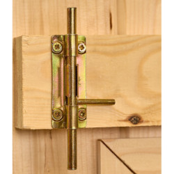 Abri en bois massif 16m² 28mm + toit en plaques ondulées Habrita