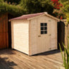 Abri de jardin en bois massif 4,08m² avec madriers 20mm Habrita