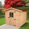 Abri de jardin en bois massif 4,08m² avec madriers 20mm Habrita