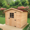 Abri de jardin en bois massif 4,08m² avec madriers 20mm Habrita