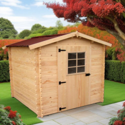 Abri de jardin en bois massif 4,08m² avec madriers 20mm Habrita
