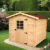 Abri de jardin en bois massif 4,08m² avec madriers 20mm Habrita