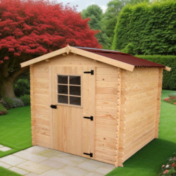 Abri de jardin en bois massif 4,08m² avec madriers 20mm Habrita
