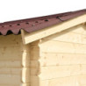 Abri de jardin en bois massif 4,08m² avec madriers 20mm Habrita