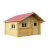 Abri de jardin en bois semi-habitable 20m² – madriers 60mm