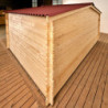 Abri en bois massif 28mm 12m² + couverture onduline