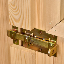 Abri en bois massif 28mm 12m² + couverture onduline