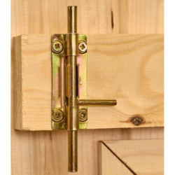 Abri en bois massif 28mm 12m² + couverture onduline