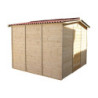 Abri en bois 5,76m² + plancher + couverture plaques ondulées