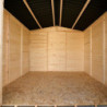 Abri en bois 5,76m² + plancher + couverture plaques ondulées