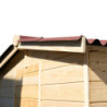 Abri en bois 5,76m² + plancher + couverture plaques ondulées
