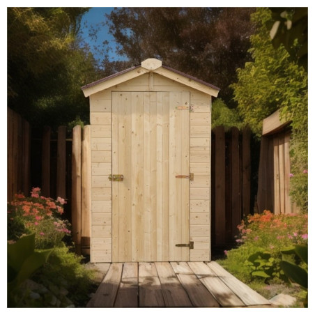 Abri en bois massif certifié 2,03m² - panneau 16mm +plancher