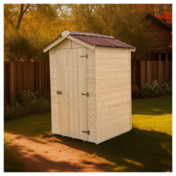 Abri en bois massif certifié 2,03m² - panneau 16mm +plancher