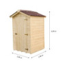 Abri en bois massif certifié 2,03m² - panneau 16mm +plancher