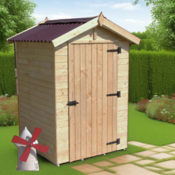 Abri en bois massif certifié 2,03m² - panneau 16mm +plancher