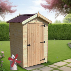 Abri en bois massif certifié 2,03m² - panneau 16mm +plancher