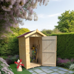 Abri en bois massif certifié 2,03m² - panneau 16mm +plancher