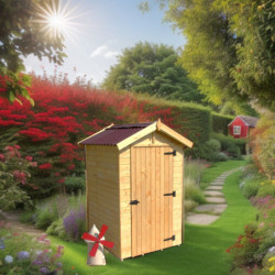 Abri en bois massif certifié 2,03m² - panneau 16mm +plancher