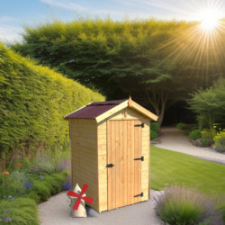 Abri en bois massif certifié 2,03m² - panneau 16mm +plancher