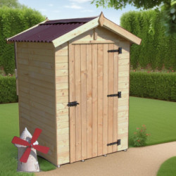 Abri en bois massif certifié 2,03m² - panneau 16mm +plancher