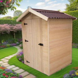 Abri en bois massif certifié 2,03m² - panneau 16mm +plancher